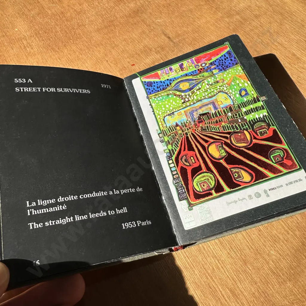 Hundertwasser booklet catalogue from the 1973 exhibition plus silk scarf Image 1++