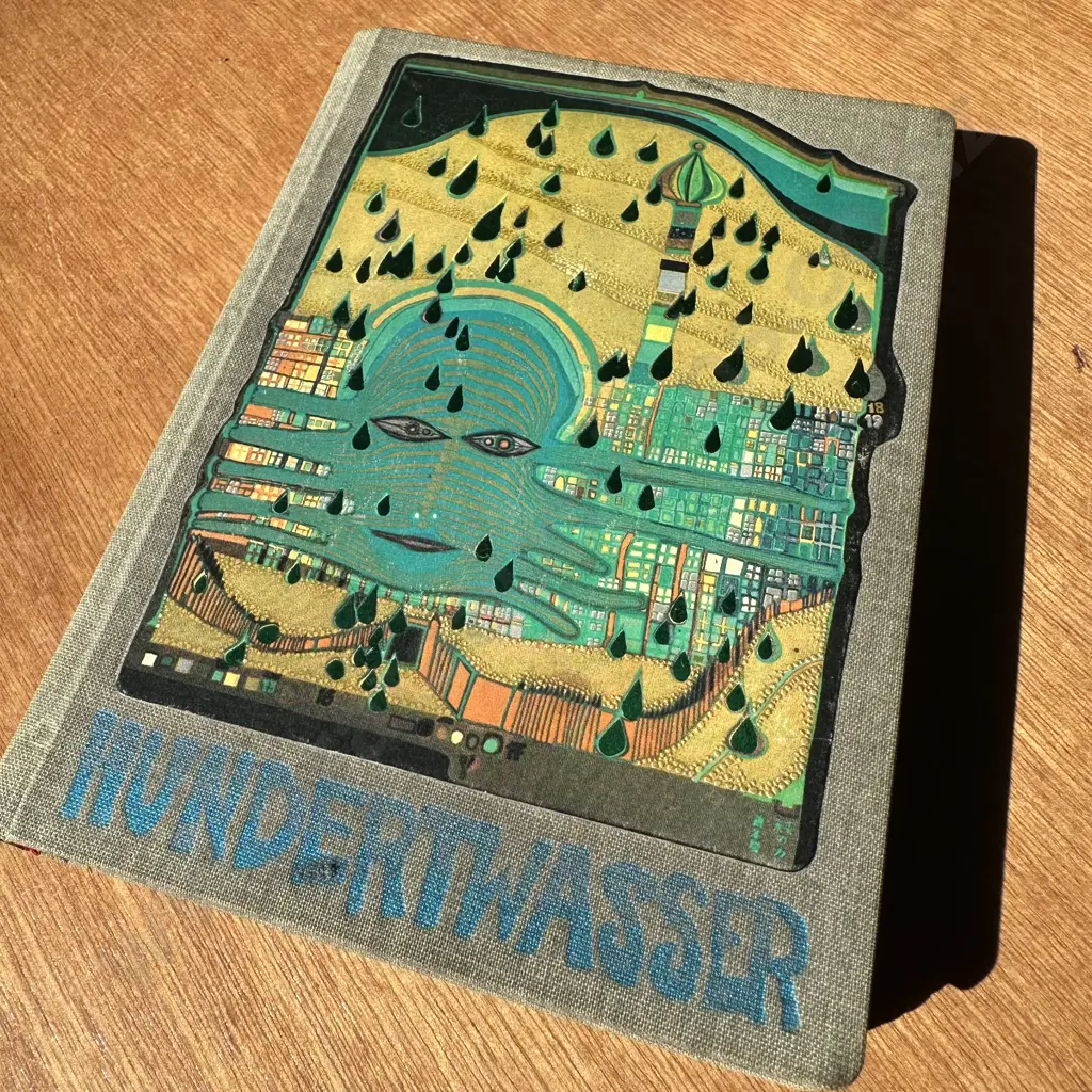 Hundertwasser booklet catalogue from the 1973 exhibition plus silk scarf Image 1++