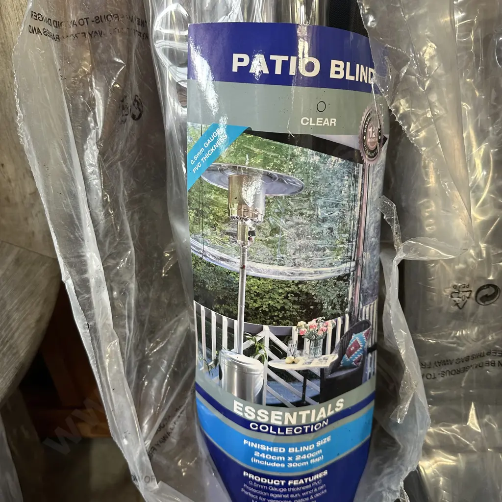 3 clear patio blinds Image 1++