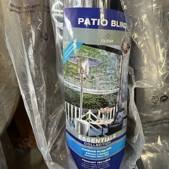 3 clear patio blinds