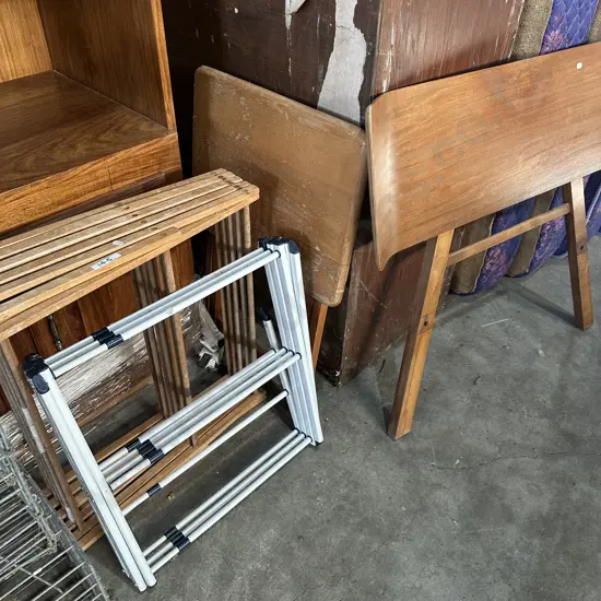 Cloths horse x 2 , folding table and headboard