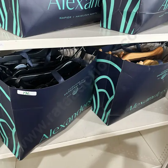 2 bags of coat hangers