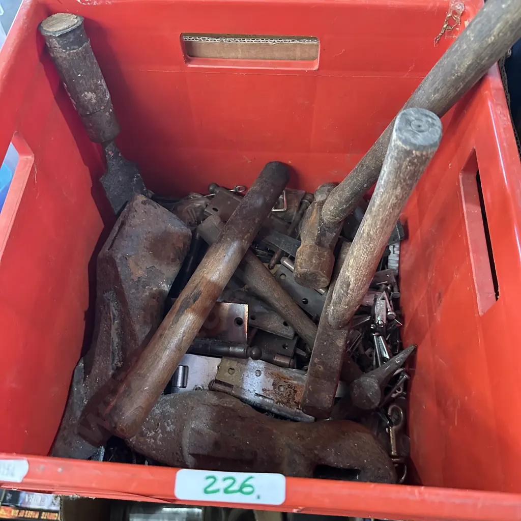 Box of hammers and hinges etc Image 1++
