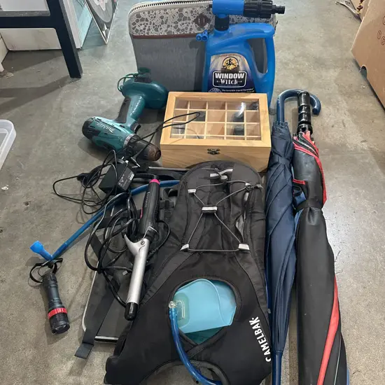 Window witch, fragrance oils, umbrellas etc