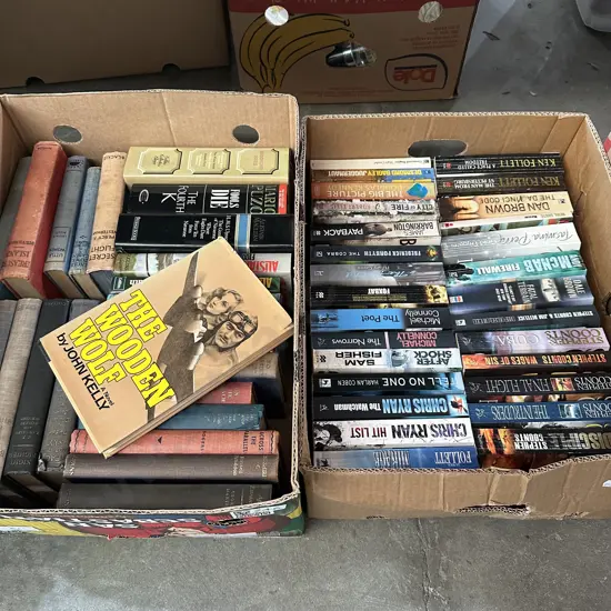 2 Boxes of books
