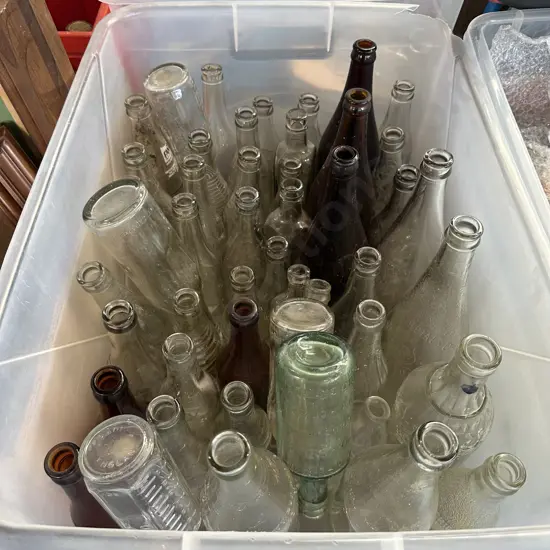 Bin of bottles
