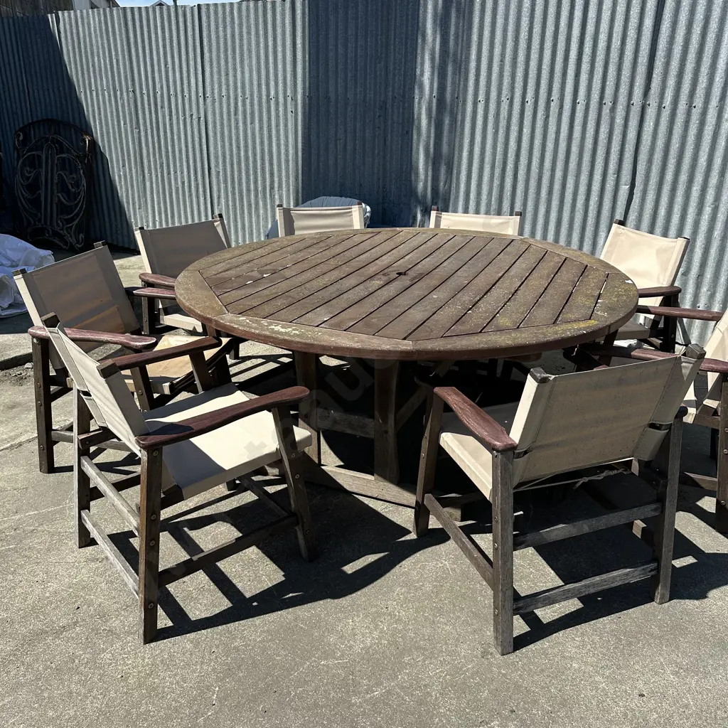 Solid Kwela outdoor table and 8 chairs Image 1++