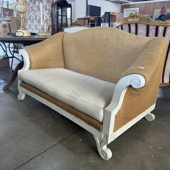 Gorgeous French/vintage style sofa with high arms. Purchased from Bluemoon, 1.6m length