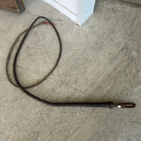 Hand made leather whip