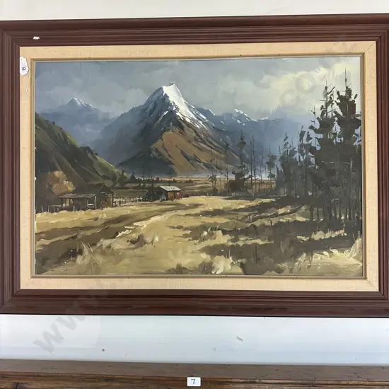 Brian Baxter  large Oil painting 1976 Mt Cook
