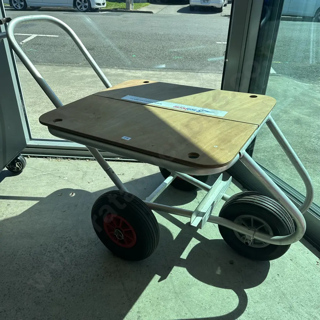 Kon-Tiki beach trolley with wooden inserts Image 1++