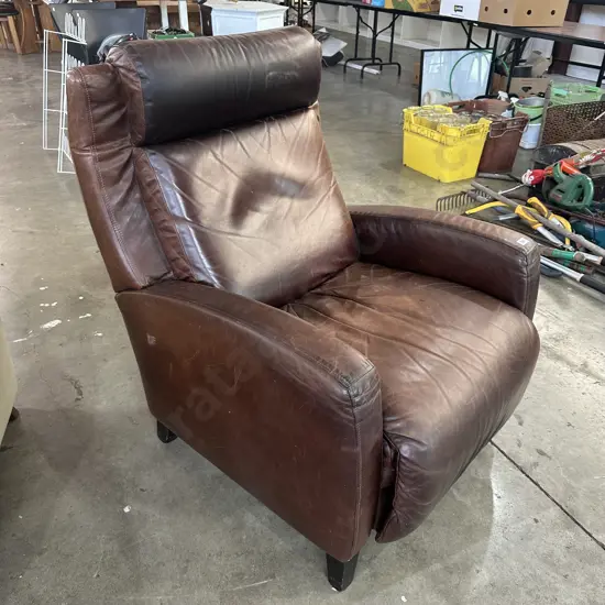 Kovacs distressed leather recliner chair