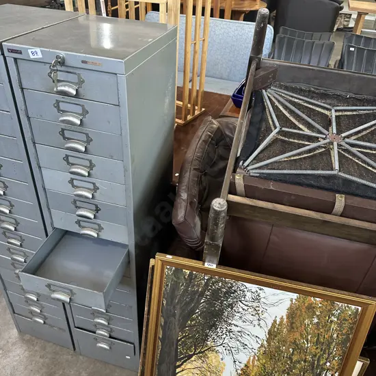 Steel 15 drawer cabinet (drawers with sides)