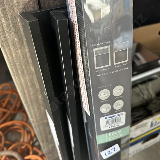 New shade blind and 2 shelves