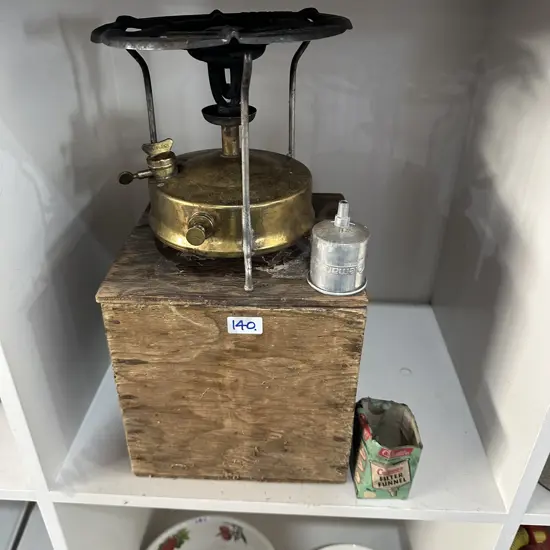 Camp gas cooker & filter funnel