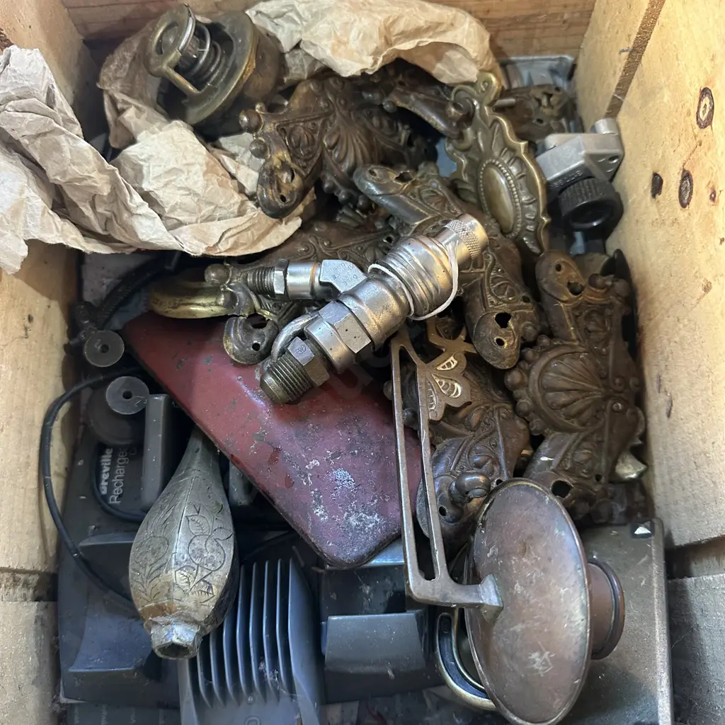 Box old hardware etc plus new calliper Image 1++