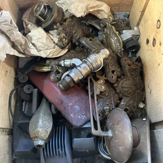 Box old hardware etc plus new calliper