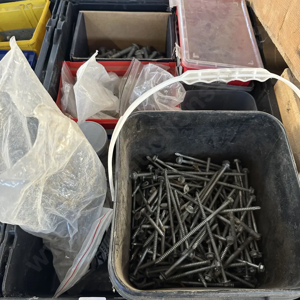 Bin of bolts etc. Image 1++