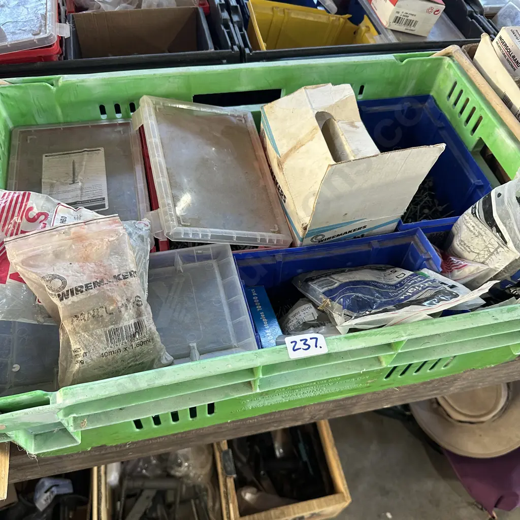 Bin of nails including galvanized and stainless steel Image 1++