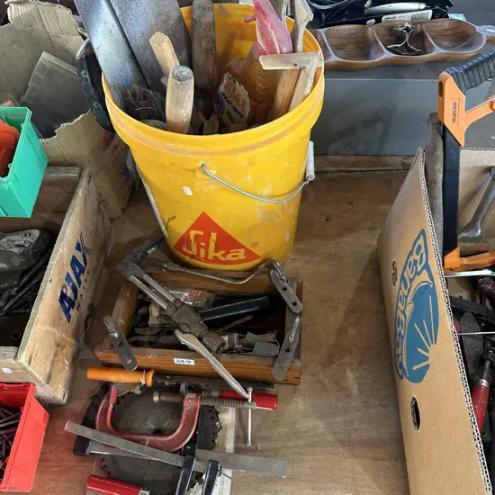 Concrete tools, clamps, hooks etc.