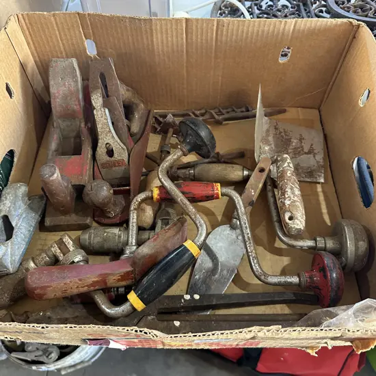 Box of old tools.