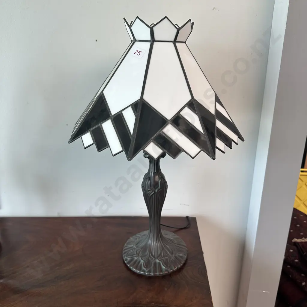 Art Nouveau leadlight lamp 640mm -  reproduction Image 1++
