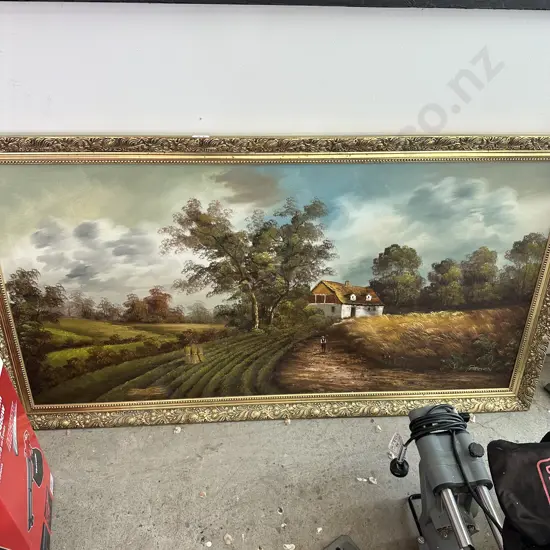 Large oil painting by Paterson plus small print