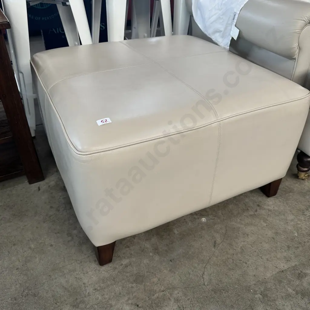 matching leather ottoman to the sofa Image 1++