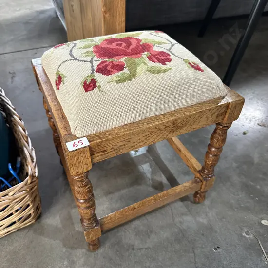 Tapestry top stool