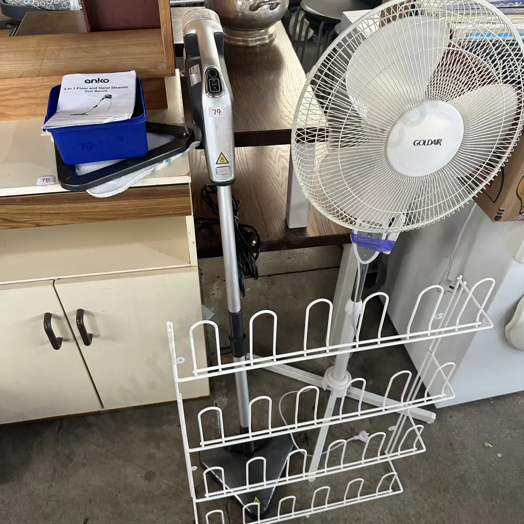 steam mop, fan, shoe rack Image 1++