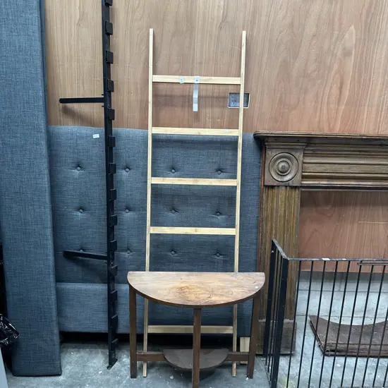 Towel drying ladder and hall table.