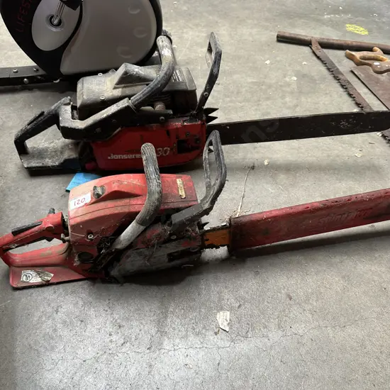 Two chainsaws