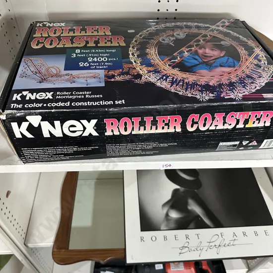 K'Nex roller coaster, mirror and print