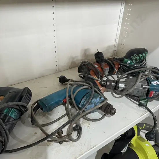 4 power drills and sander