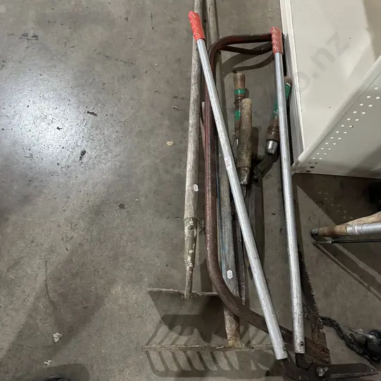 Garden tools and saw
