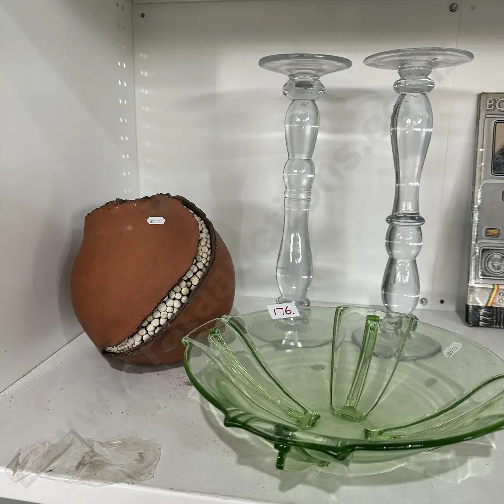 Pottery, Bowl, candle sticks Image 1++