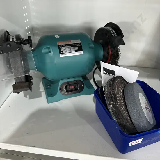 Makita bench grinder and accessories