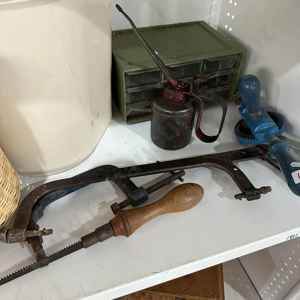 Shelf lot of tools, parts drawers etc. Image 1++