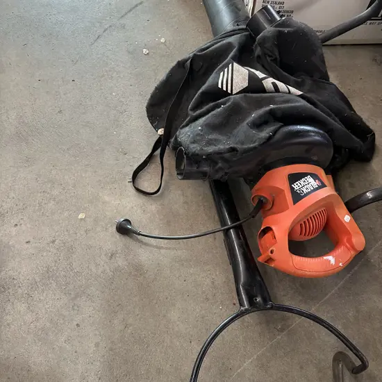 Bike rack and leaf sucker