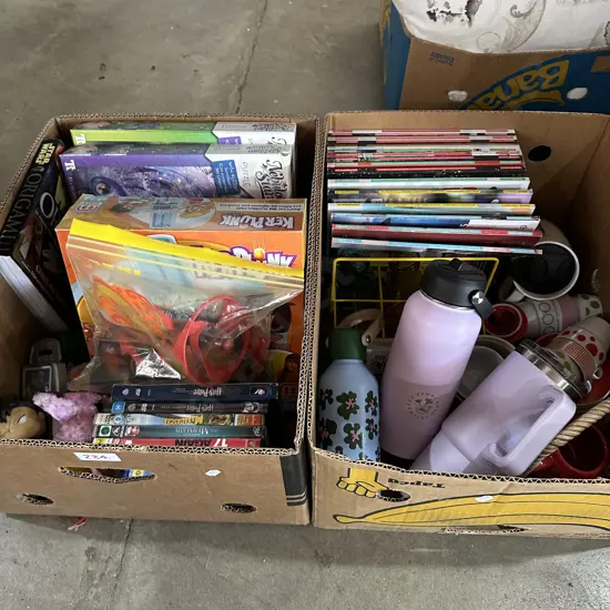 2 box DVDs jigsaws etc