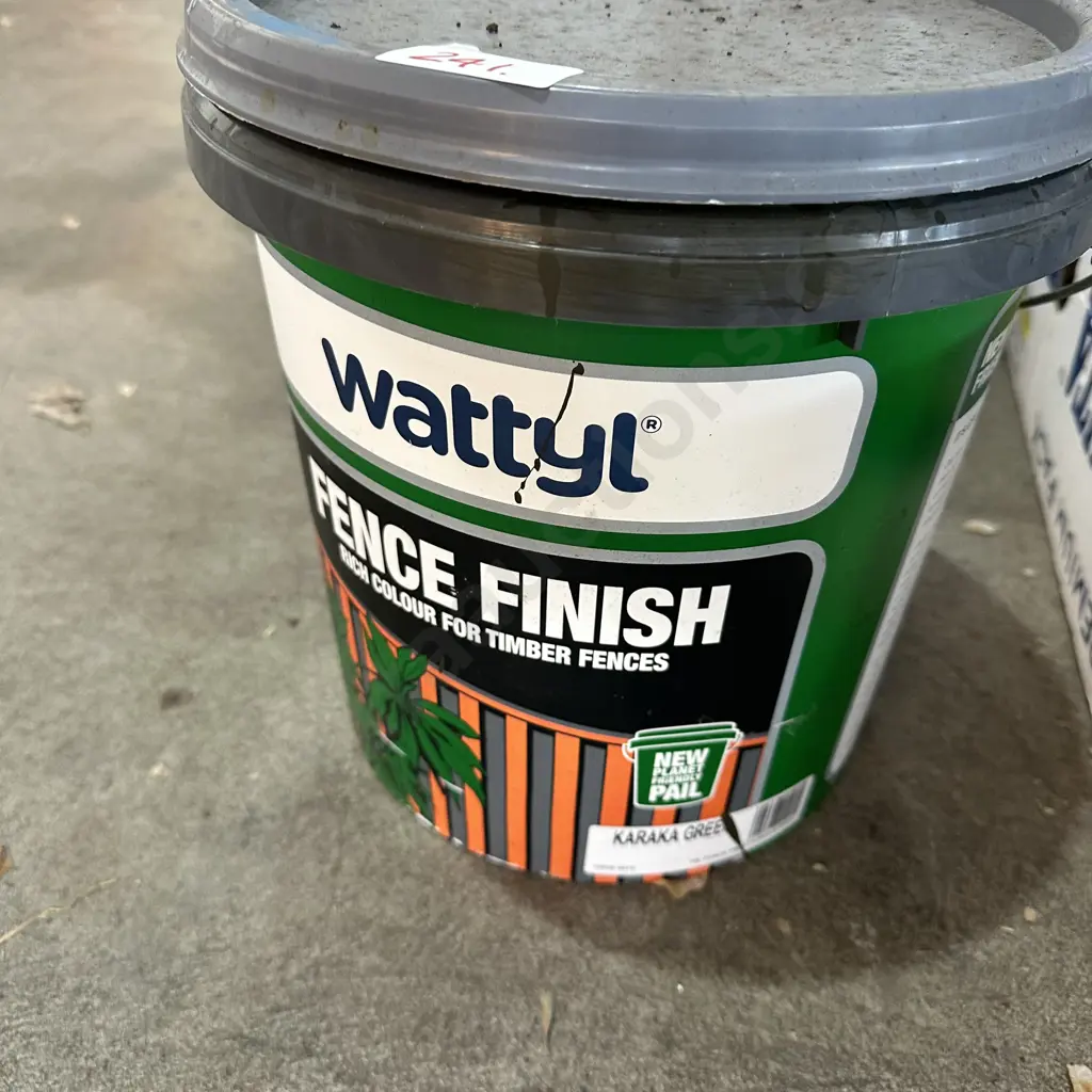 Karaka green fence paint 80%full Image 1++
