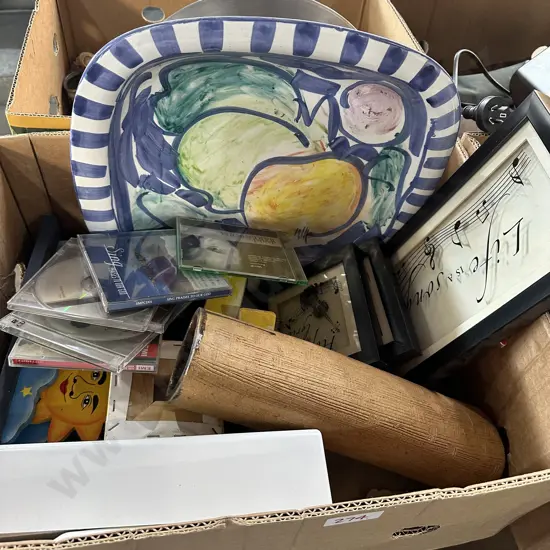 pottery platter and vase etc