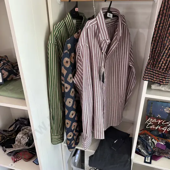 Shirt 42/$399, shirt M/$349, shirt M/$349, pant 40/$369