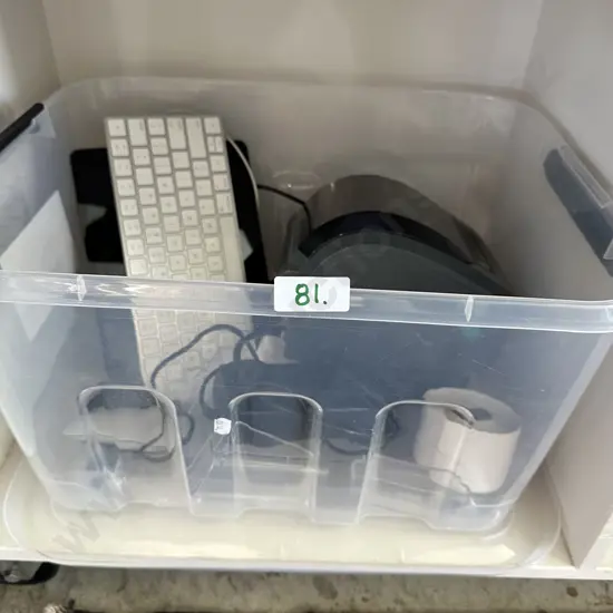 Bin of POS items (not the keyboard That goes with the Mac computer)