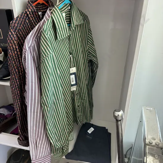 Shirt M/$349, Shirt 44/$399, Shirt M/$349, Pant 40/$369