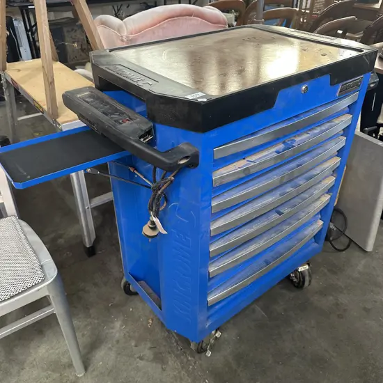 Kincrome rolling toolbox/work bench with electrical sockets