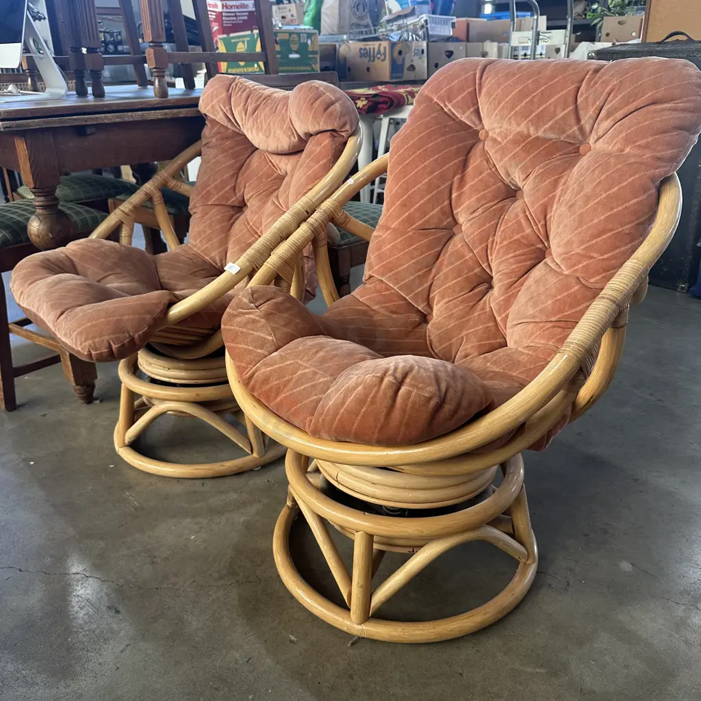 Pr vintage cane rockers Image 1++