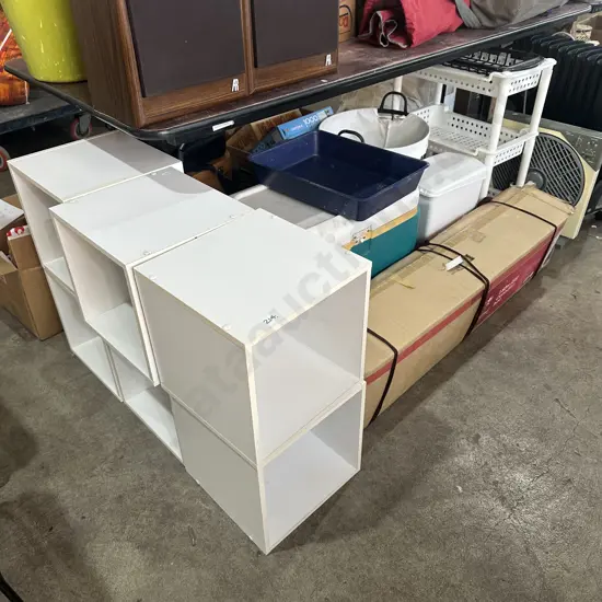 cubes, heaters, basket, bins etc