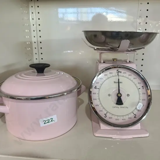 Le Creuset and scales.
