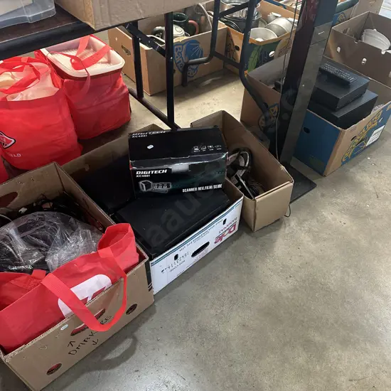 Large lot of speakers and leads etc.